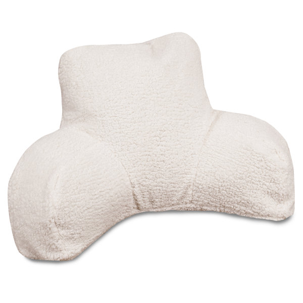 Majestic Home Goods Solid Sherpa Bed Rest Pillow & Reviews Wayfair